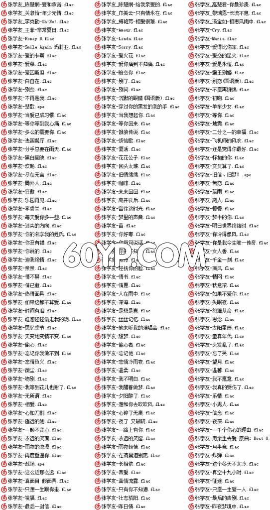 《张学友精选歌曲180首》[无损FLAC/MP3/6.26GB]百度云网盘下载-无损控